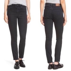 Madewell High Rise Skinny Jeans Black + Grey